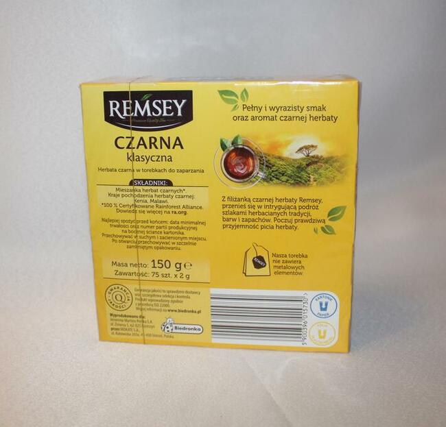 Herbata Remsey 75 t. z nutą cytryny earl grey strong english