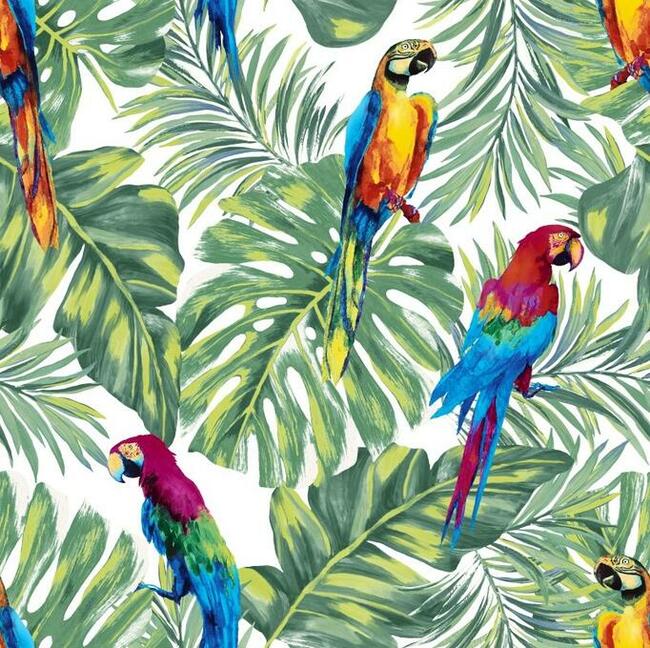 Papugi D-56, tkanina dekoracyjna, tapicerska