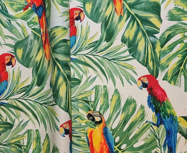Papugi D-56, tkanina dekoracyjna, tapicerska
