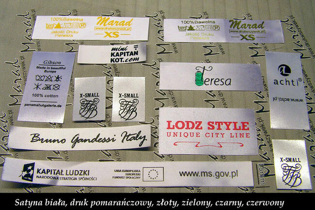 Wszywki, Metki, Etykietki Odzieżowe