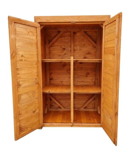 Szafa ogrodowa drewniana, szafa drewniana do ogrodu, schowek