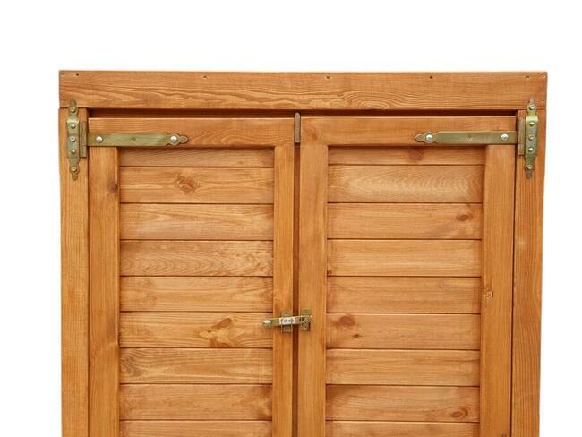 Szafa ogrodowa drewniana, szafa drewniana do ogrodu, schowek