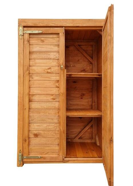 Szafa ogrodowa drewniana, szafa drewniana do ogrodu, schowek