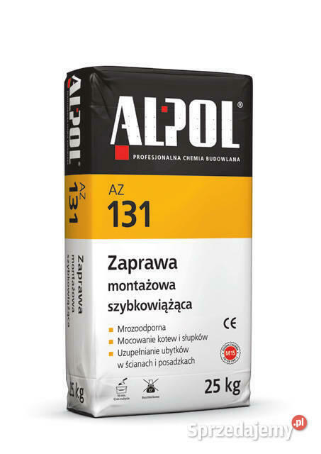 Zaprawa szybkowiążąca AZ 131 ALPOL Lublin 10 minut !!! 25kg