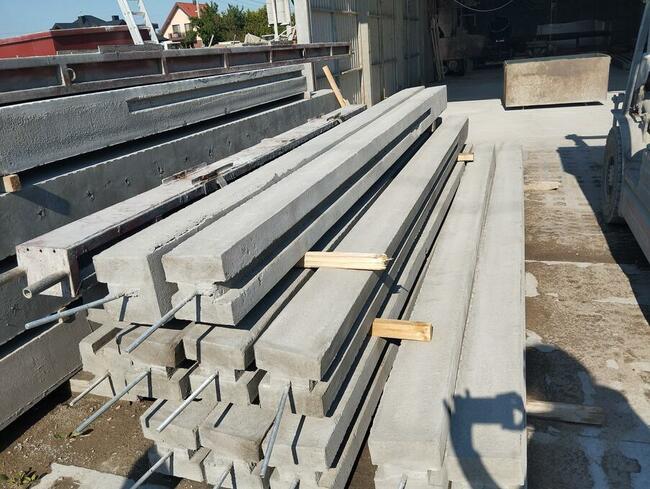 Słupki betonowe na 6, 7, 8, 9,10 płyt ze śrubą słupki 4m, 5m