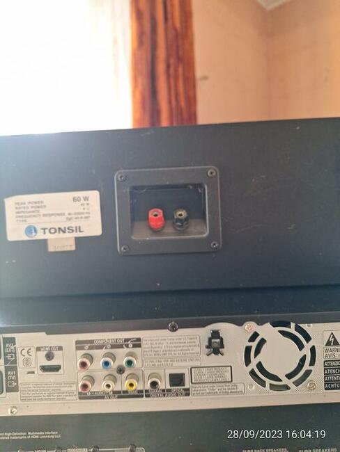 Zestaw amplituner+ nagrywarka + głośnik centralny