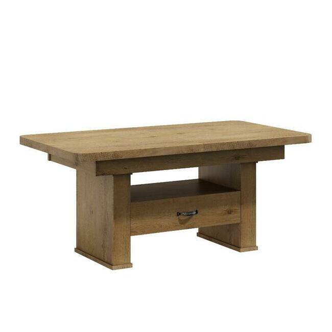 ŁAWA, ŁAWOSTÓŁ, ROZKŁADANY Z SZUFLADĄ ZAOWALONE ROGI