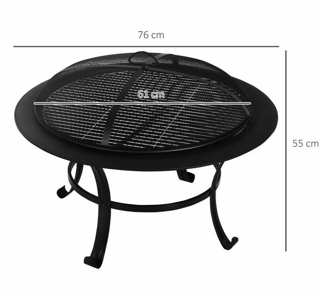 misa paleniskowa kosz paleniskowy z ochroną przed iskrami ru