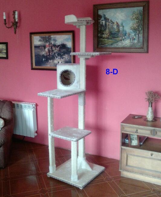 Drapak 1,6m dla dużego kota, solidne drewno Amiculus 9-Ah