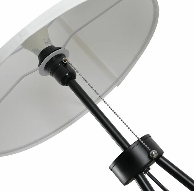 Lampa podłogowa z abażurem, E27, stal+poliester