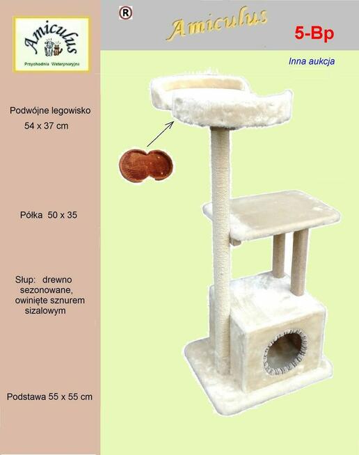Drapak dla kota, solidne drewno Amiculus 8-DH