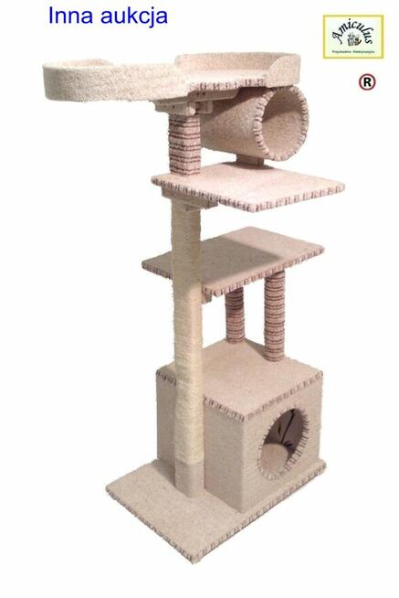 Drapak dla kota, solidna drewniana konstrukcja Amiculus 2a