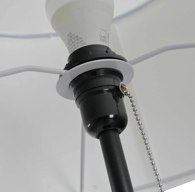 Lampa podłogowa z abażurem, E27, stal+poliester
