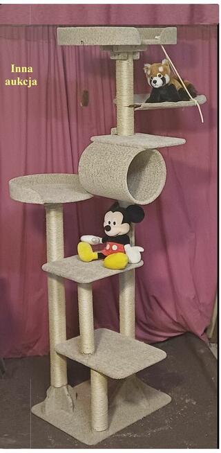 Drapak dla kota, sufitowy, drewniany- Amiculus 7-Ct