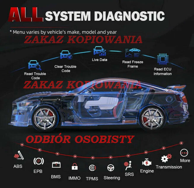 SKANER DIAGNOSTYCZNY XTOOL IP608, FULL SYSTEM DIAGNOSTICS