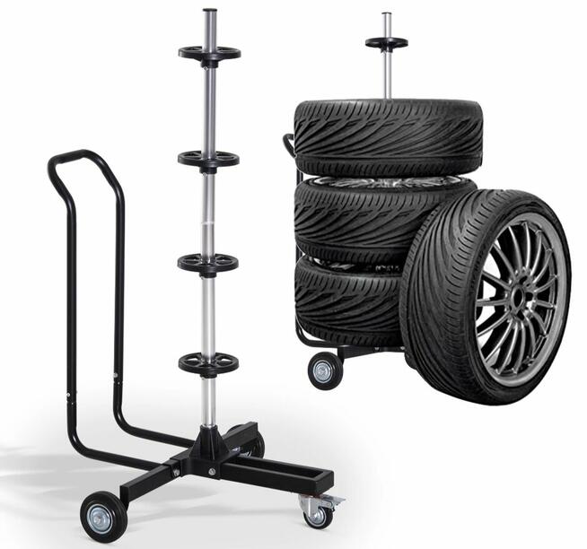 felga wózek opona stojak na opony uchwyt na opony 4 opony do