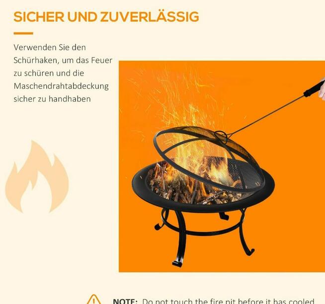 misa paleniskowa kosz paleniskowy z ochroną przed iskrami ru