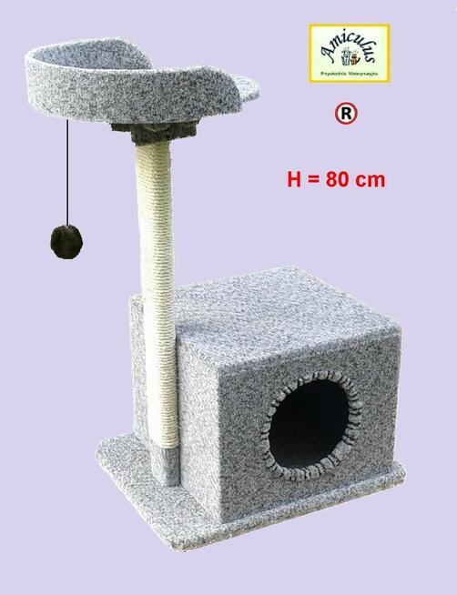 Drapak dla kota, solidna drewniana konstrukcja Amiculus 2a