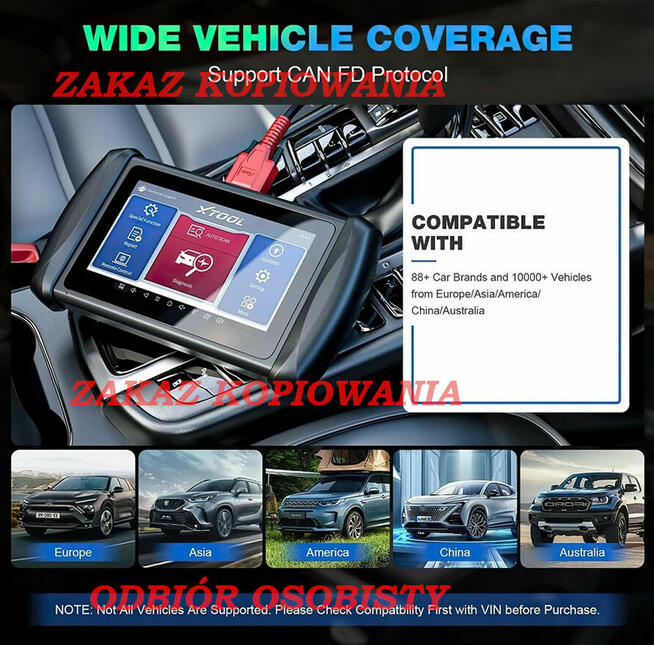 SKANER DIAGNOSTYCZNY XTOOL IP616, FULL SYSTEM DIAGNOSTICS