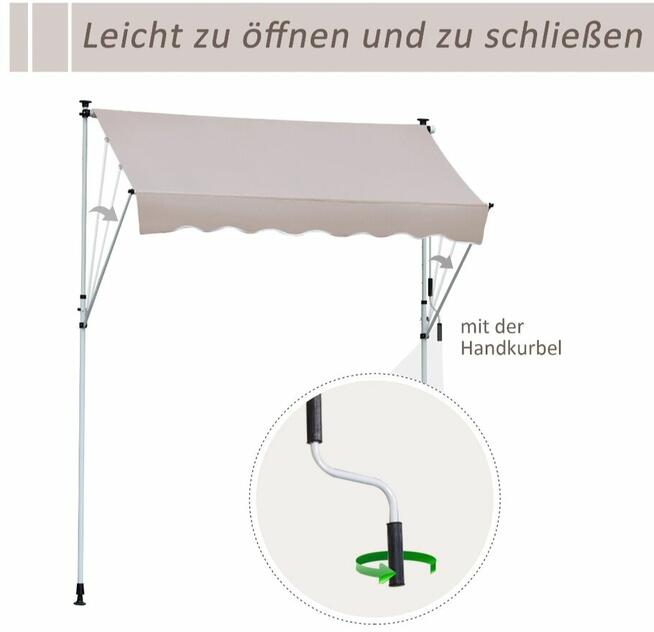 Promocja markiza ze składanym ramieniem markiza zaciskowa os