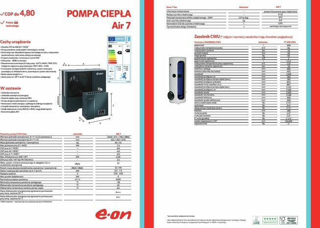 POMPA CIEPŁ 7,11,19 kW + Zasobnik 300 l.