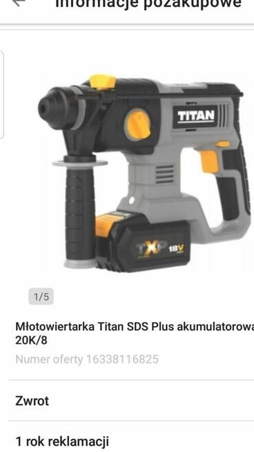 Młotowiertarka Titan akumulatorowa