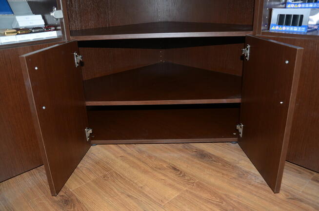 Witryna regał biurowy z szybą 210 x 90 x 36 cm płyta meblowa