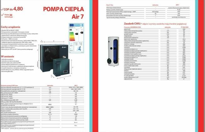 POMPA CIEPŁ 7,11,19 kW + Zasobnik 300 l.
