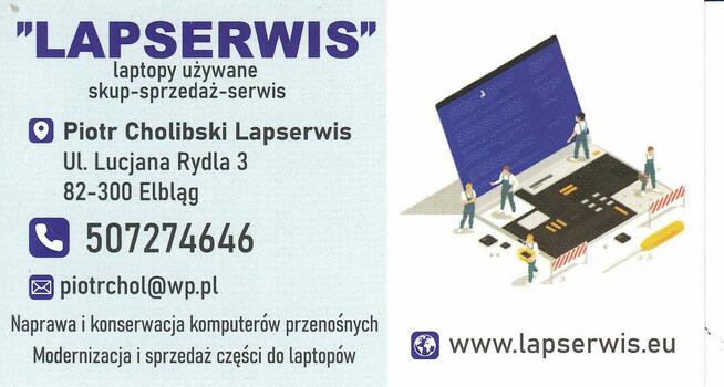 Skup - sprzedaż - serwis laptopów używanych Elbląg