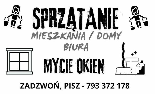 Mycie okien, sprzątanie, pranie tapicerek