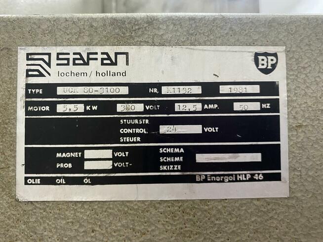 Prasa krawędziowa SAFAN UCK 80 x 3100