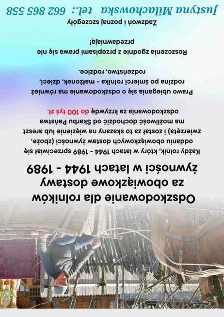 ODSZKODOWANIA ZA Represje 1944-1989