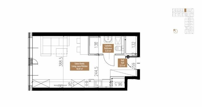 XXVI PIĘTRO - BRZMI IMPONUJĄCO KAWALERKA