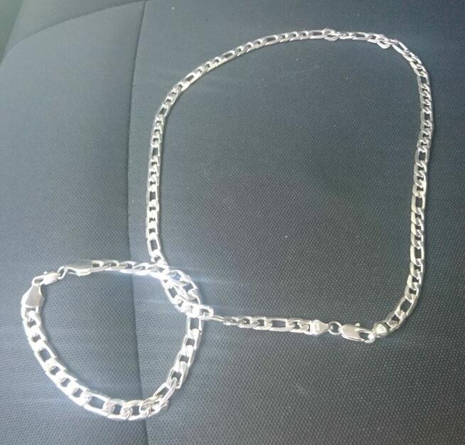 Łańcuszek plus branzoletka pr. 925 srebro