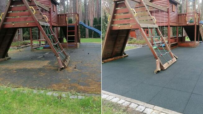 Mycie kostki brukowej, elewacji i dachów