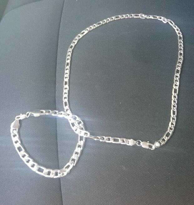 Łańcuszek plus branzoletka pr. 925 srebro