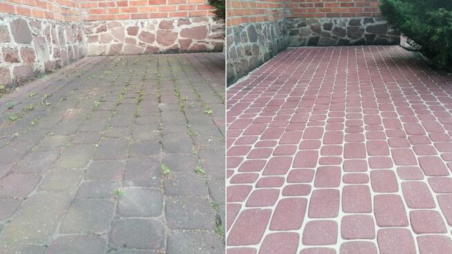 Mycie kostki brukowej, elewacji i dachów