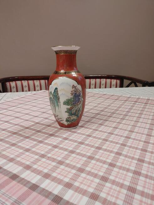 Wazon chiński ręcznie malowany z lat 70