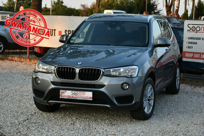 BMW X3 2.0d Automat 2015r. HeadUp el. klapa Keyless Kamera HKaudio rolety HAK