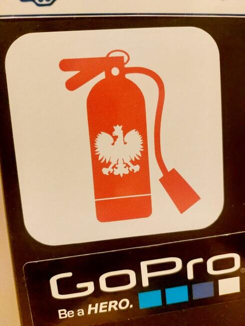 Naklejki, wlepki z motywem Polska Narodowa Gaśnica 5szt