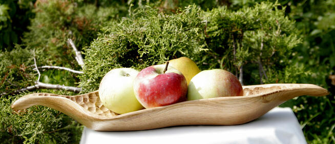 Drewniana misa z drena dębowego