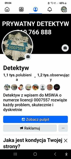 Detektyw oferuje swoje usługi, darmowe porady!