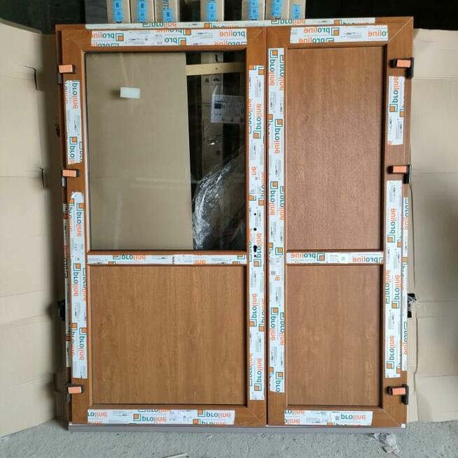 Drzwi PCV sklepowe tarasowe do biura działke 140x210