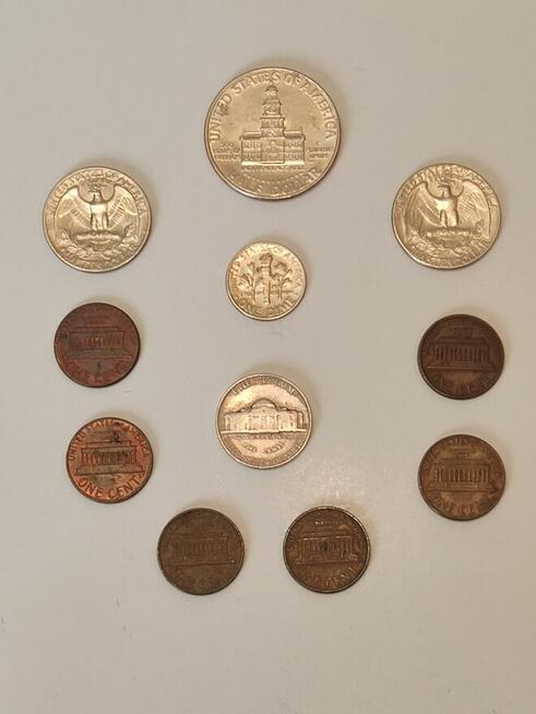 Zestaw monet amerykańskich 11szt.