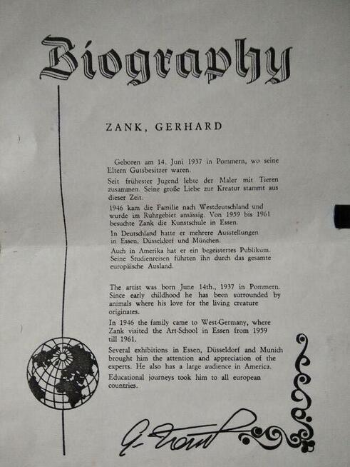 Obraz olejny malowany na drewnie Gierchard Zank