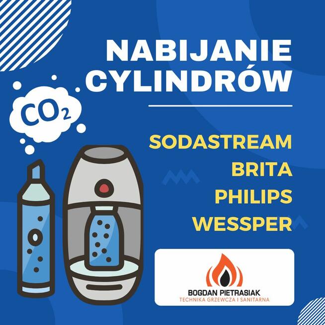 Napełnianie cylindrów CO2 Kalisz Winiary SODASTREAM