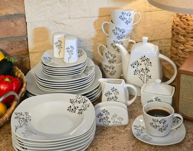 Duży zestaw kawowo-obiadowy. Na 6 osób.38el. nowy