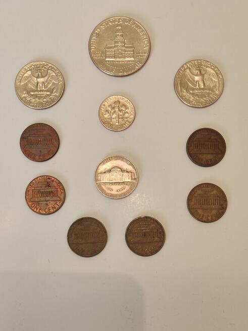 Zestaw monet amerykańskich 11szt.