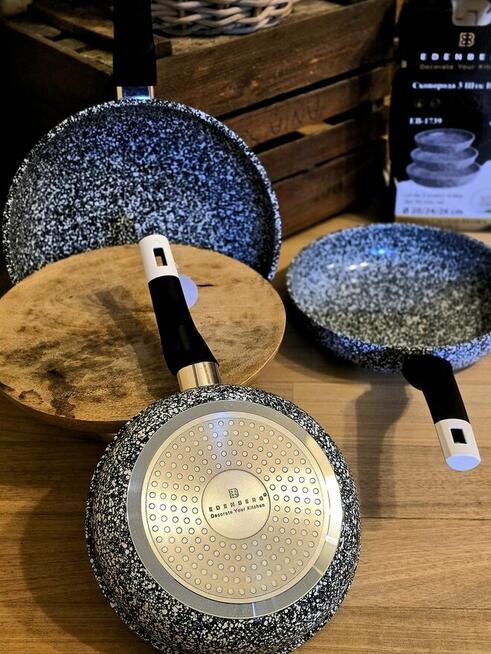 Oferta limitowana!Zestaw 3 patelni Edenberg. Non stick. Nowe