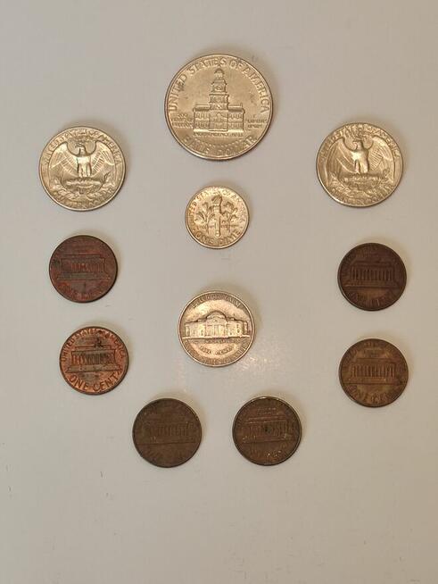 Zestaw monet amerykańskich 11szt.